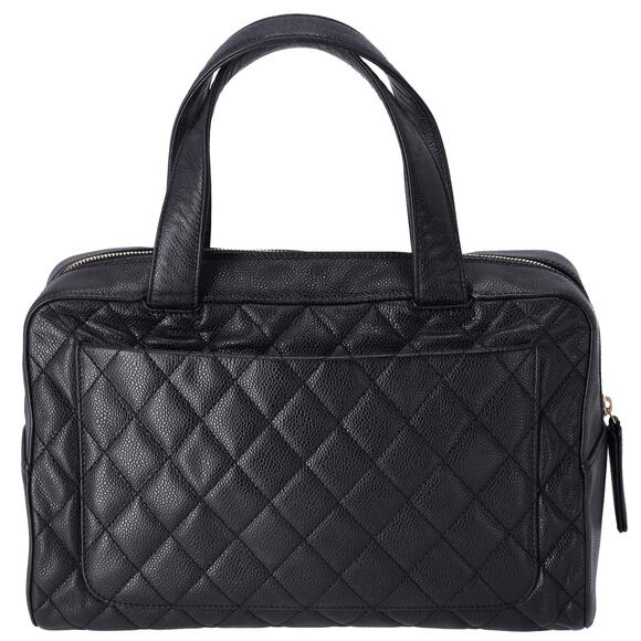 CHANEL Vintage Caviar CC Bowling Bag Black - Picture 3 of 8